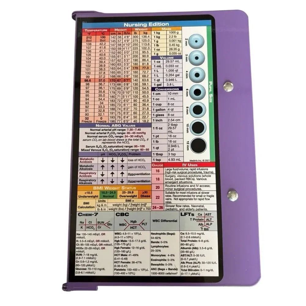 WhiteCoat Purple Nursing Edition Folding Clipboard